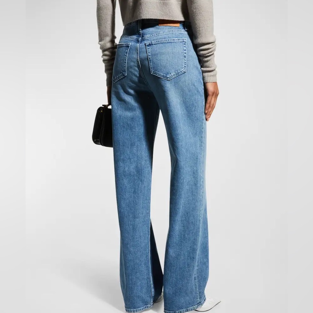 Lafayette 148 Wyckoff Jean size 30 High Waisted Wide Leg Long Jeans